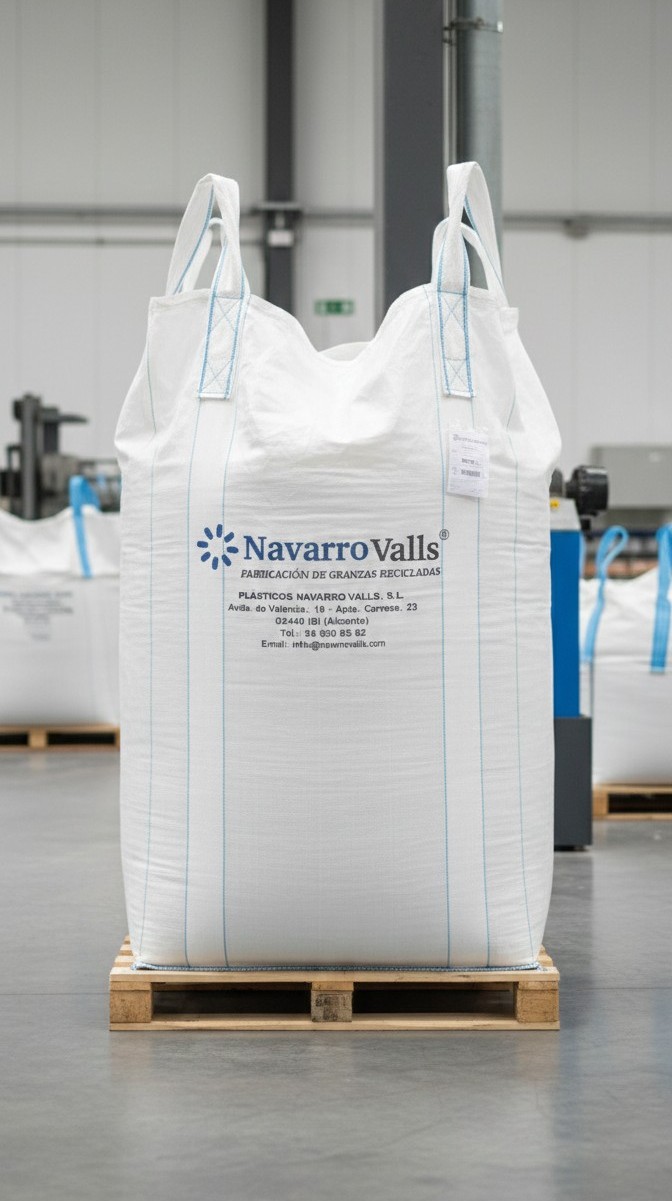 Envasado de granza en Big Bags de 1.250kg para inyección y extrusión